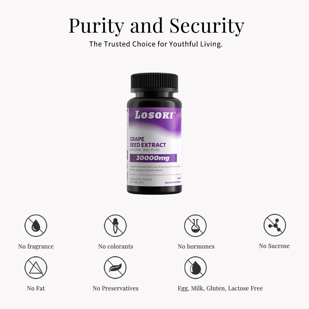 LOSOKI Grape Seed Extract Whitening Pill - Effective skin whitening ...
