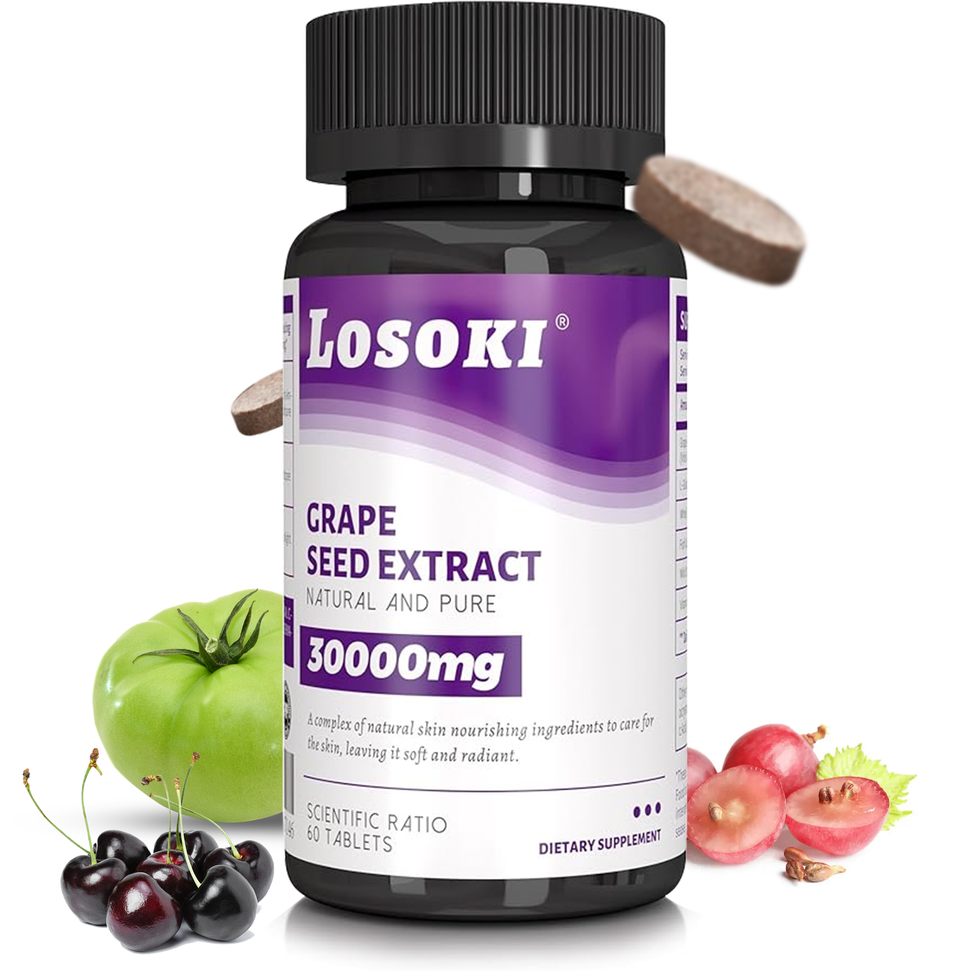 l glutathione grape seed extract LOSOKI Grape Seed Extract Whitening Pill - Effective skin whitening formula