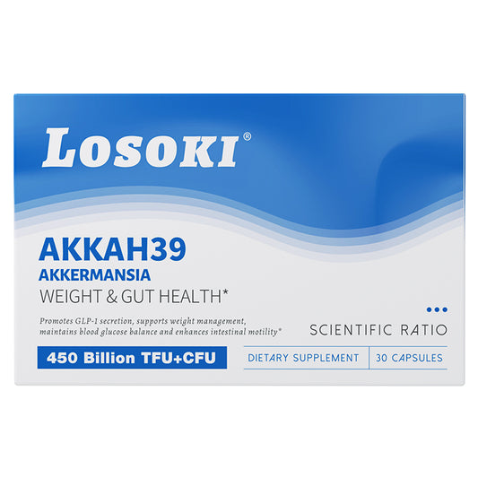 LOSOKI AKKAH39 probiotic 450 billion colony units - immune, digestive, and intestinal health - supports occasional constipation, diarrhea, bloating, and bloating -30 capsules